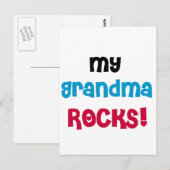 Meine Oma Rocks T - Shirt und Geschenke Postkarte (Vorne/Hinten)