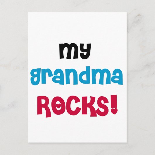 Meine Oma Rocks T - Shirt und Geschenke Postkarte (Vorderseite)