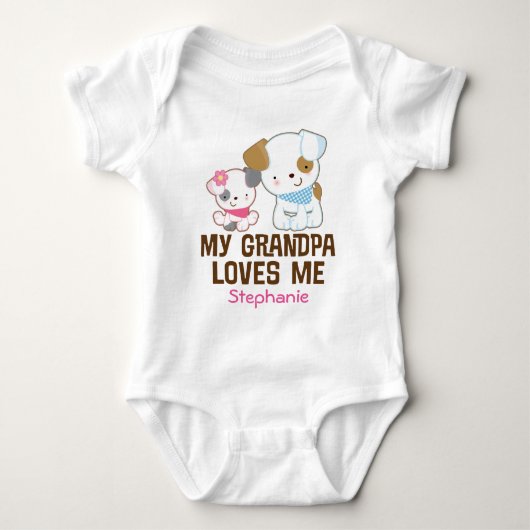 Meine Opa-Lieben Me Baby-Girl-Enkelkind-Shirt Baby Strampler (Vorderseite)