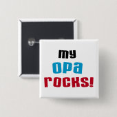 Meine Opa Rocks T - Shirt und Geschenke Button (Vorne & Hinten)