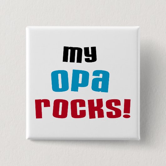 Meine Opa Rocks T - Shirt und Geschenke Button (Vorderseite)