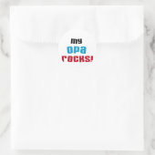 Meine Opa Rocks T - Shirt und Geschenke Runder Aufkleber (Tasche)