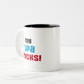 Meine Opa Rocks T - Shirt und Geschenke Zweifarbige Tasse (Vorderseite Links)