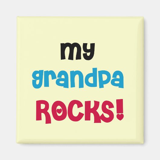 Meine Opa Rocks Tshirts und Geschenke Magnet (Vorne)