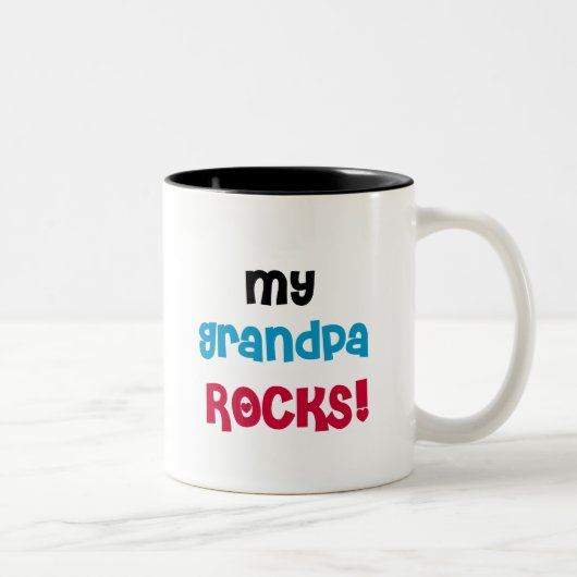 Meine Opa Rocks Tshirts und Geschenke Zweifarbige Tasse (Rechts)