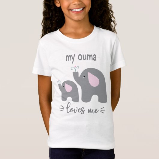 Meine Ouma Lieben Ich - Elefantes Shirt für Kinder (Vorderseite)