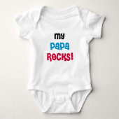 Meine Papa Rocks Baby Strampler (Vorderseite)