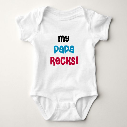 Meine Papa Rocks Baby Strampler (Vorderseite)