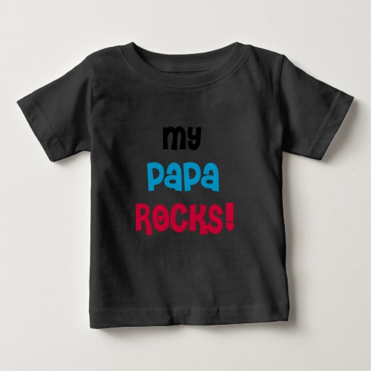 Meine Papa Rocks Baby T-shirt (Vorderseite)