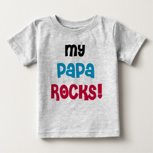 Meine Papa Rocks Baby T-shirt (Vorderseite)