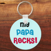 Meine Papa Rocks T - Shirt und Geschenke Schlüsselanhänger (Vorderseite)