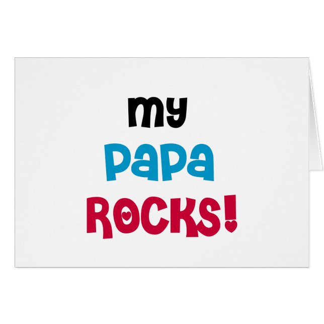 Meine Papa Rocks Tshirts und Geschenke (Vorderseite (Horizontal))