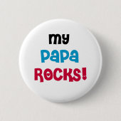 Meine Papa Rocks Tshirts und Geschenke Button (Vorderseite)