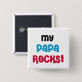 Meine Papa Rocks Tshirts und Geschenke Button (Vorne & Hinten)