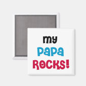Meine Papa Rocks Tshirts und Geschenke Magnet (Vorderseite/Rückseite)