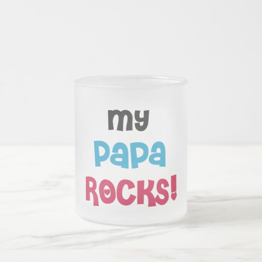 Meine Papa Rocks Tshirts und Geschenke Mattglastasse (Mittel)