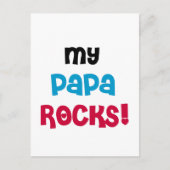 Meine Papa Rocks Tshirts und Geschenke Postkarte (Vorderseite)
