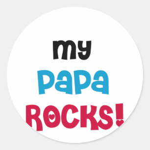 Meine Papa Rocks Tshirts und Geschenke Runder Aufkleber