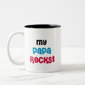 Meine Papa Rocks Tshirts und Geschenke Zweifarbige Tasse (Links)
