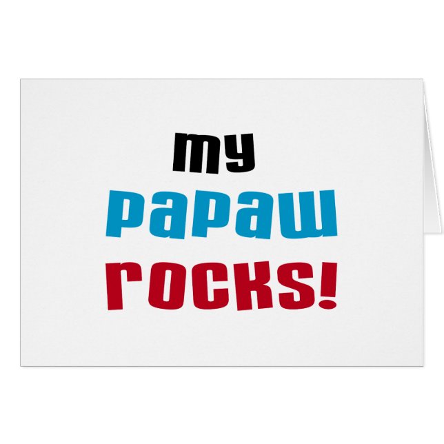 Meine Papaw Rocks T - Shirt und Geschenke (Vorderseite (Horizontal))