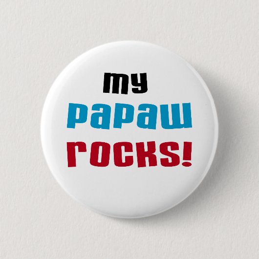 Meine Papaw Rocks T - Shirt und Geschenke Button (Vorderseite)
