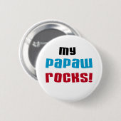 Meine Papaw Rocks T - Shirt und Geschenke Button (Vorne & Hinten)