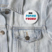 Meine Papaw Rocks T - Shirt und Geschenke Button (Beispiel)