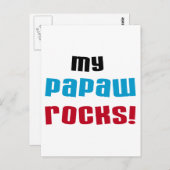 Meine Papaw Rocks T - Shirt und Geschenke Postkarte (Vorne/Hinten)