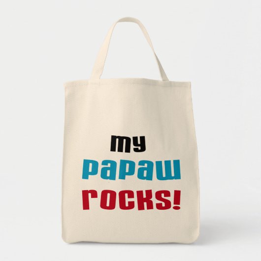 Meine Papaw Rocks T - Shirt und Geschenke Tragetasche (Vorne)
