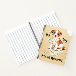 Meine Parson Russell Terrier Ate Meine Hausaufgabe Notizbuch