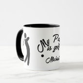 MEINE PASSION ist Golf. Bearbeitbarer Text Tasse (Vorderseite Links)