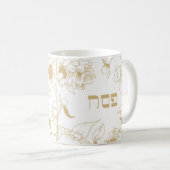 Meine Passover Tasse Gold Florals (VorderseiteRechts)