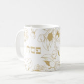 Meine Passover Tasse Gold Florals (Vorderseite Links)
