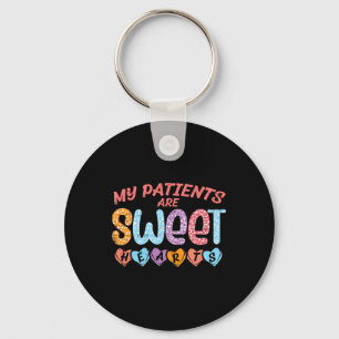 Meine Patienten süße Herzen Valentine Day Nurse Sc Schlüsselanhänger