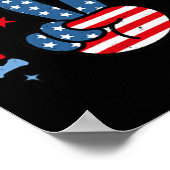 Meine Patriotische Ära 4. Juli Amerika rot weiß un Poster (Ecke)