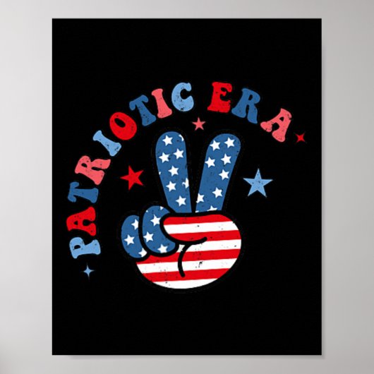Meine Patriotische Ära 4. Juli Amerika rot weiß un Poster (Vorne)