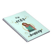 Meine PCOS Reise Gold Glitzer Glitzern Aquamarin R Notizblock (Rechte Seite)