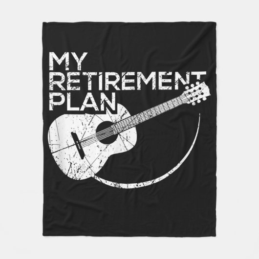 Meine Pensionsplan Gitarre Funny Musicians Fleecedecke (Vorderseite)