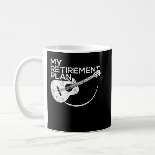 Meine Pensionsplan Gitarre Funny Musicians Kaffeetasse (Links)