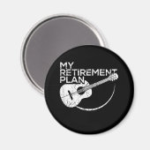 Meine Pensionsplan Gitarre Funny Musicians Magnet (Vorderseite/Rückseite)