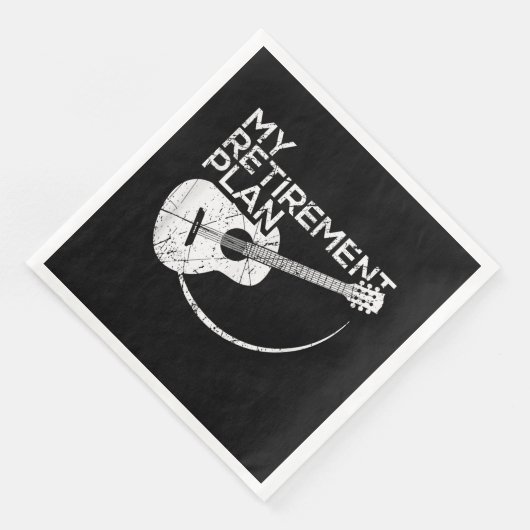 Meine Pensionsplan Gitarre Funny Musicians Serviette (Ecke)