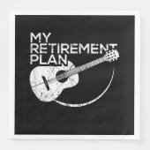 Meine Pensionsplan Gitarre Funny Musicians Serviette (Vorderseite)