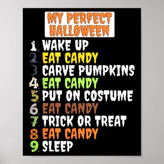 Meine perfekte Halloween-Fun Skeleton Zombie Cool Poster (Vorne)