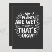 Meine Pflanze sind nass und das ist okay für Gärtn Dankeskarte (Vorne/Hinten)