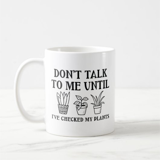 Meine Pflanze überprüft Kaffeetasse (Links)