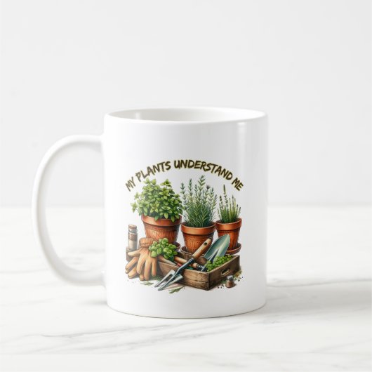 Meine Pflanze verstehen mich | Funny Gardens Kaffeetasse (Links)