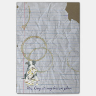 Meine Pitbull aß meinen Unterrichtsplan Post-it Klebezettel