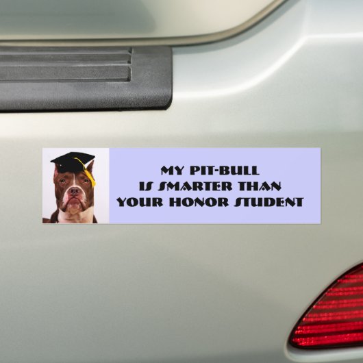 Meine Pitbull ist… intelligenter Autoaufkleber (Auf Auto)