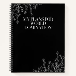 Meine Pläne für das World Dominance-Notebook Notizblock