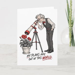 Meine Pläne sind außerirdisch Astronomie-Design Karte